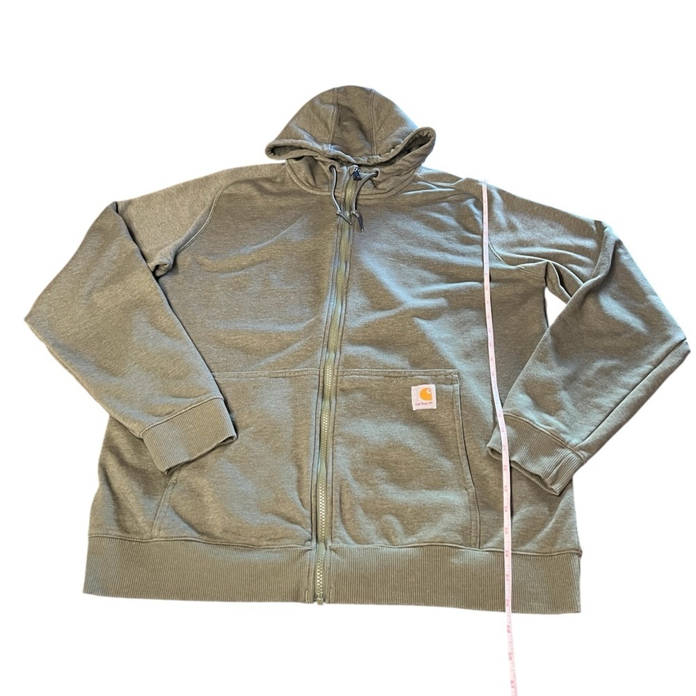 Carhartt Force Olive Relaxed Fit Hoodie Men’s Large Tall - Picture 5 of 8